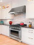 NXR LS Series Gas Range- Stainless Steel 6 German Sealed Burner with Convection Oven